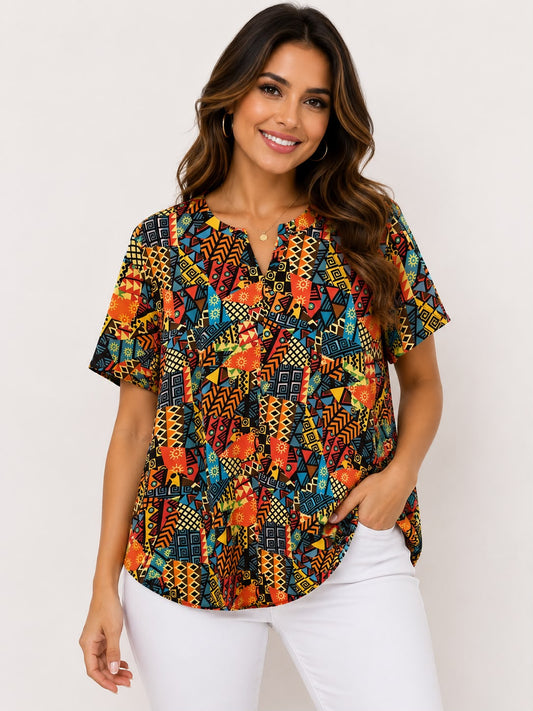 Blusa Afrocaribeña de Dama