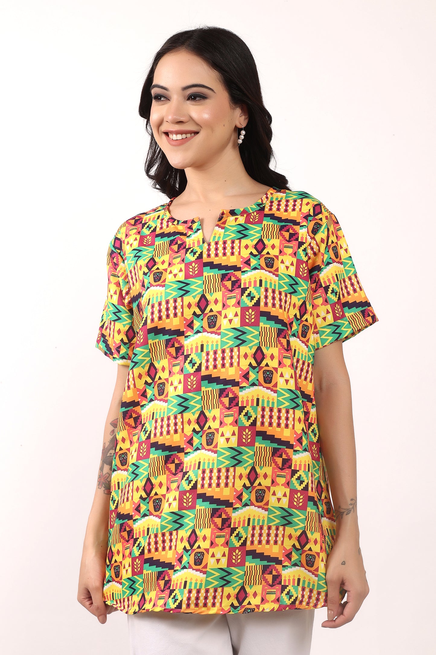Blusa Afrocaribeña de Dama