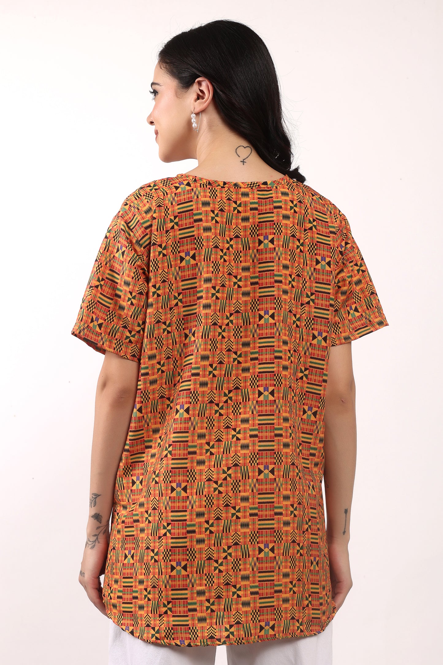 Set Traje Afrocaribeño de Dama de 3 piezas. Blusa, Short y Turbante. Celebracion Afrodescendiente Dia del Negro