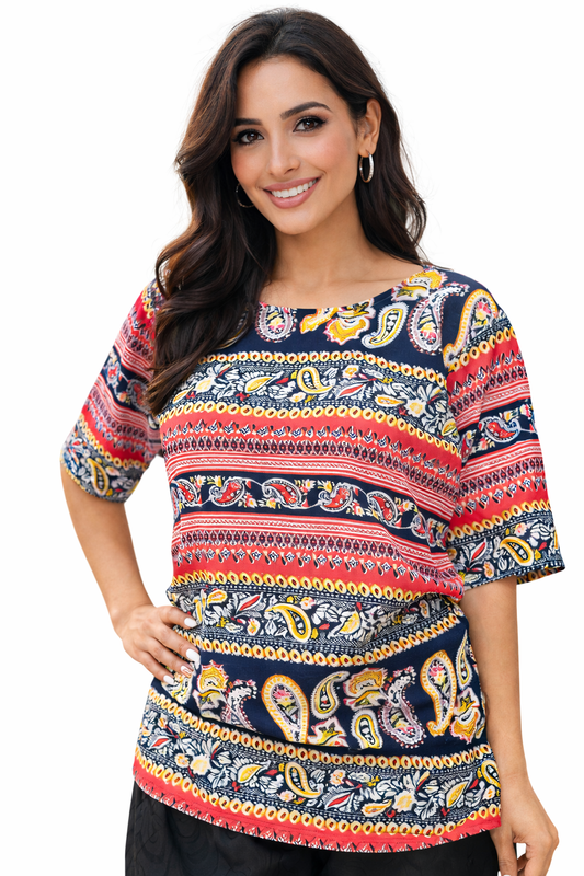 Blusa de Dama Estampado con Mangas