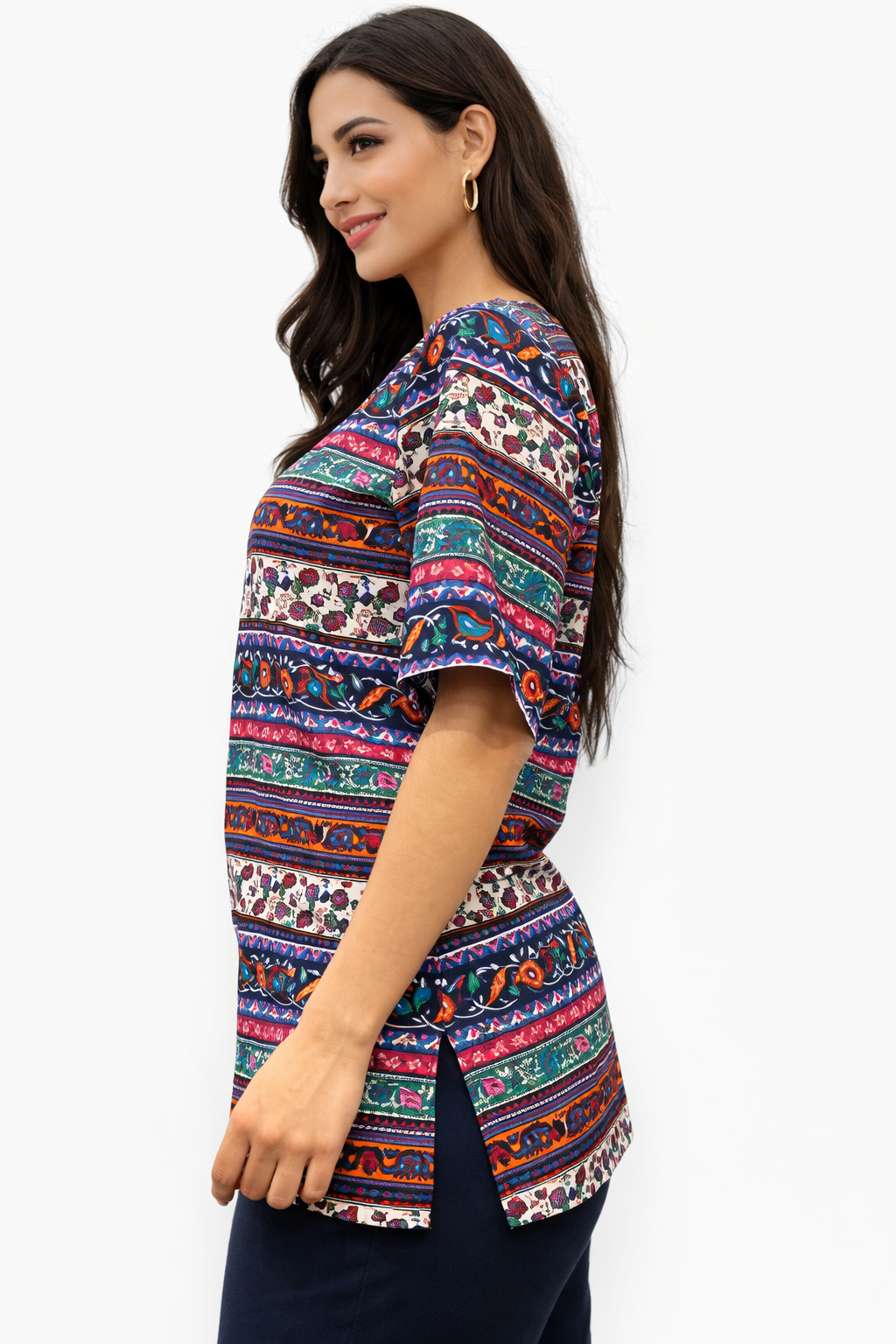 Blusa de Dama Estampado con Mangas