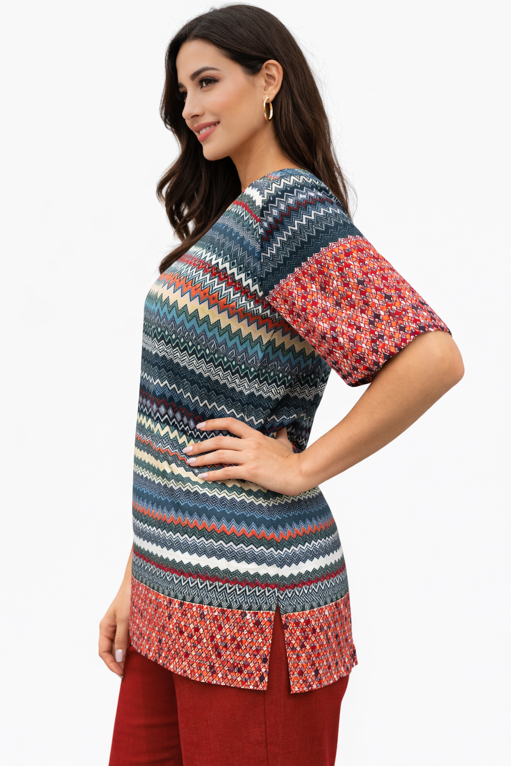 Blusa de Dama Estampado con Mangas