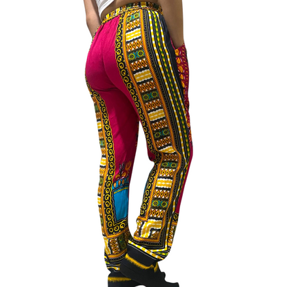 Pantalón de Dama con Estampado Fucsia