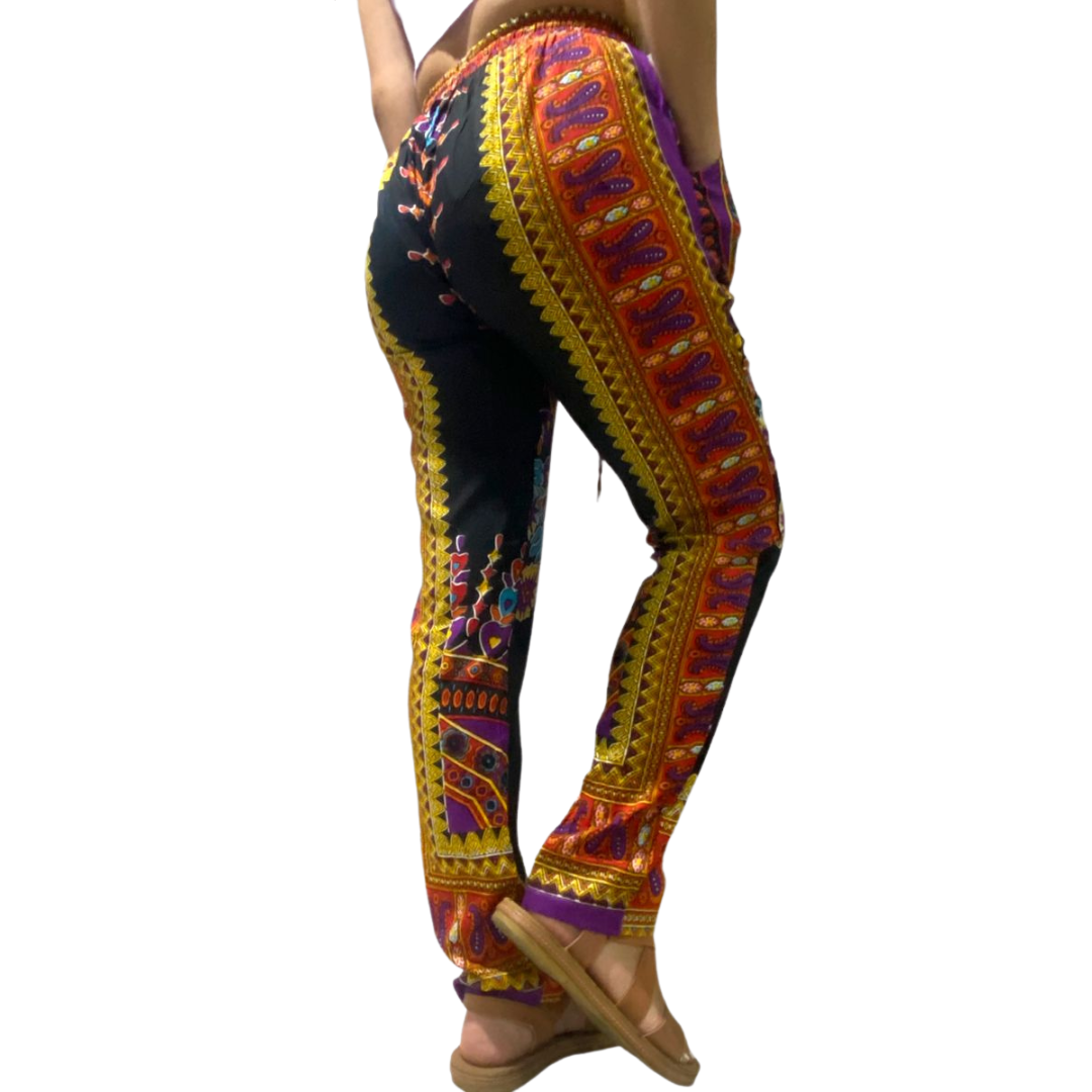 Pantalón de Dama con Estampado Negro
