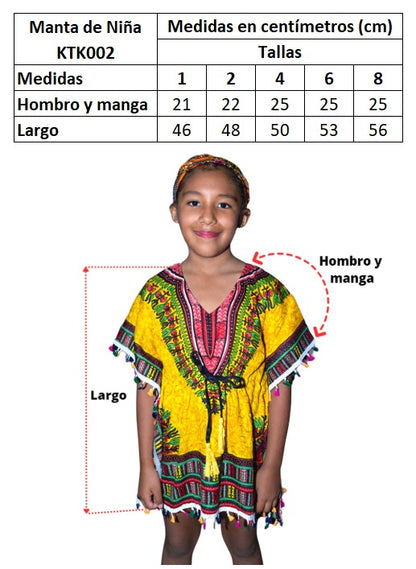 Manta de Niña con Estampado Afrocaribeño Verde