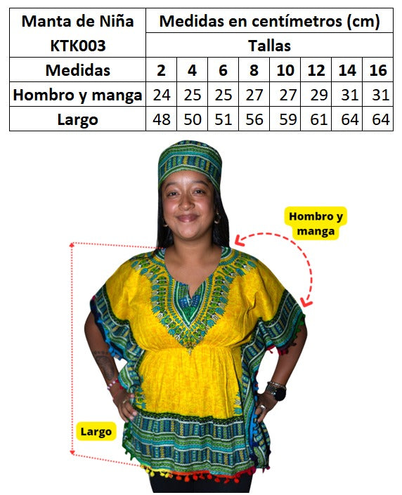 Yellow Afro-Caribbean Print Teen Blanket