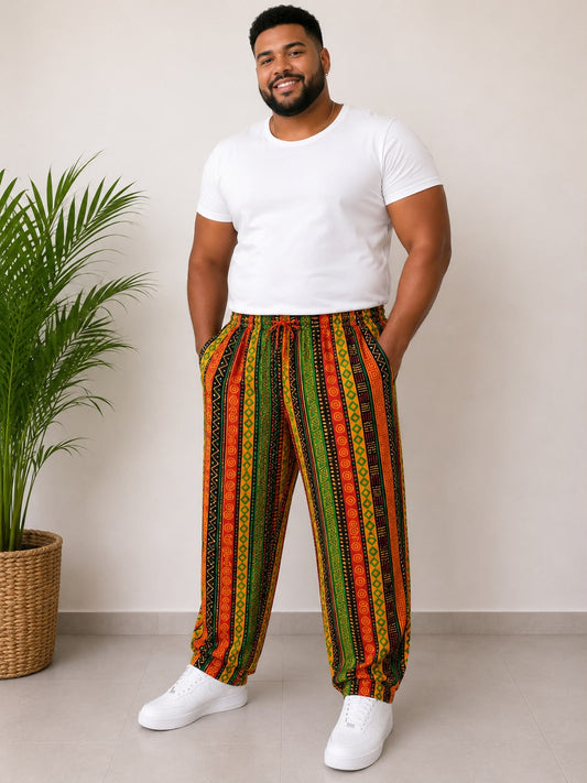 Pantalón De Hombre Estampado Afrocaribeño