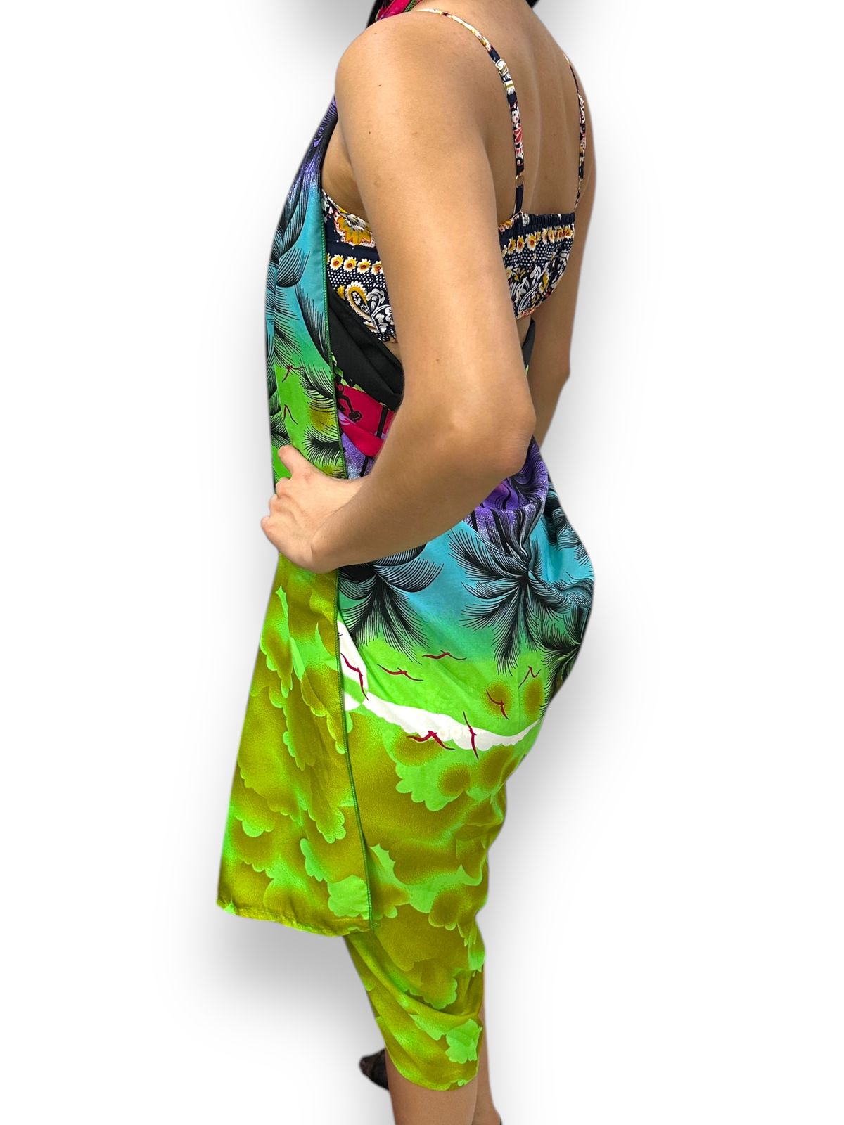 Pareo Estampado Verde Rectangular Multiuso