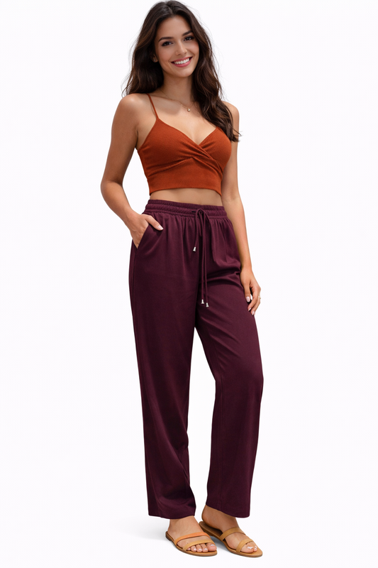 Pantalón de Dama Vino