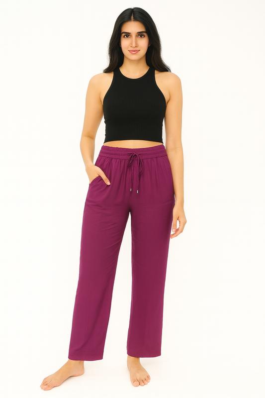 Pantalón de Dama Morado Unitalla Super Fresco y Cómodo