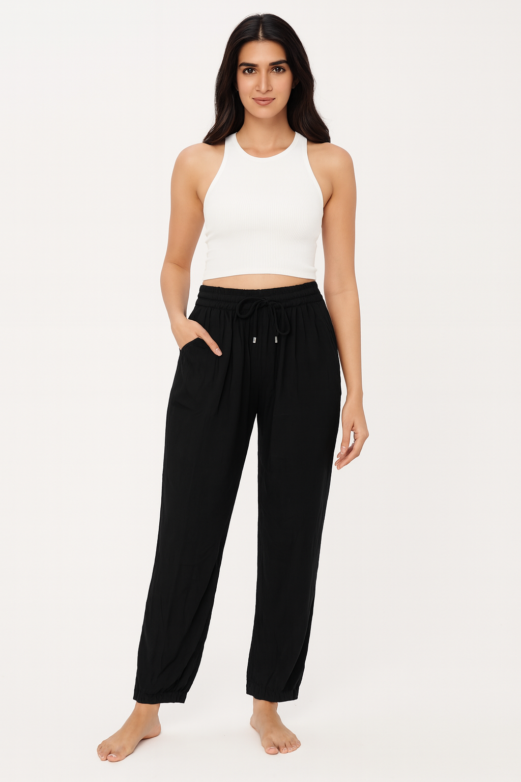 Pantalón de Dama Negro Unitalla Super Fresco y Cómodo