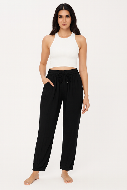 Pantalón de Dama Negro Unitalla Super Fresco y Cómodo