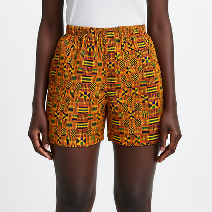 Set Traje Afrocaribeño de Dama de 3 piezas. Blusa, Short y Turbante. Celebracion Afrodescendiente Dia del Negro