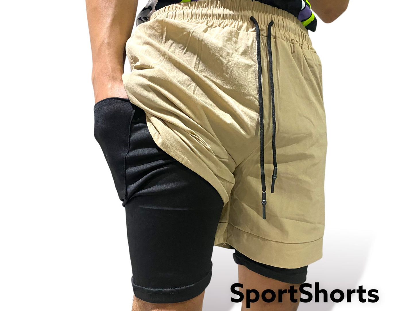 Short Deportivo de Caballero Beige