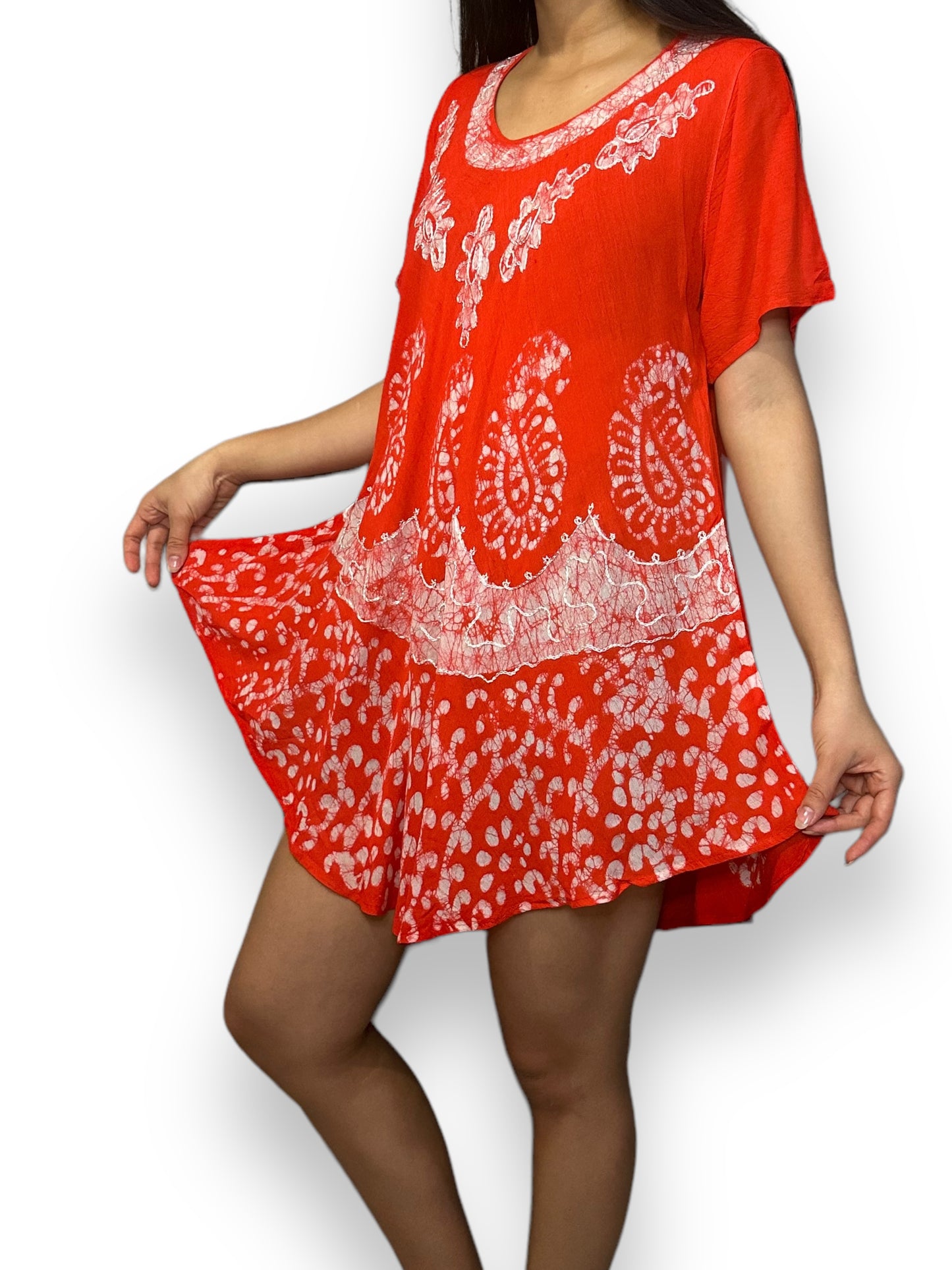 Blusa de Dama Naranja con Mangas