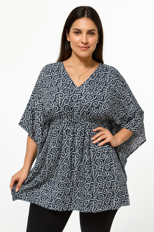 Vestido Corto Estampado de Dama