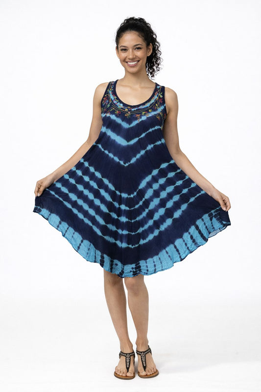 Vestido Estampado de Dama sin mangas