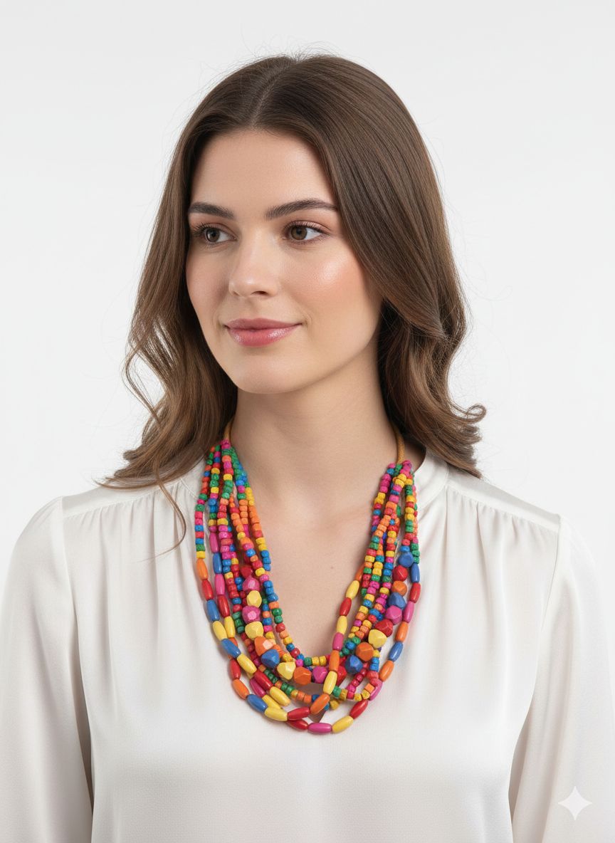 Handmade Necklace Explosion of Color
