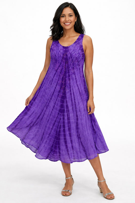 Amara Flowy Tie-Dye Elegant Dress