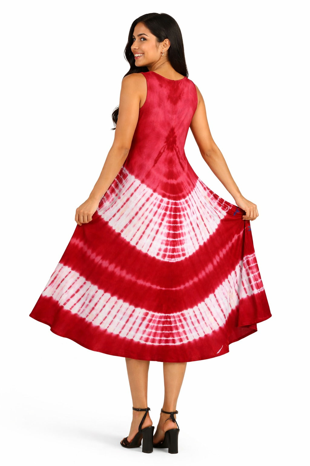 Zoya Multicolor Floral Print Red Dress