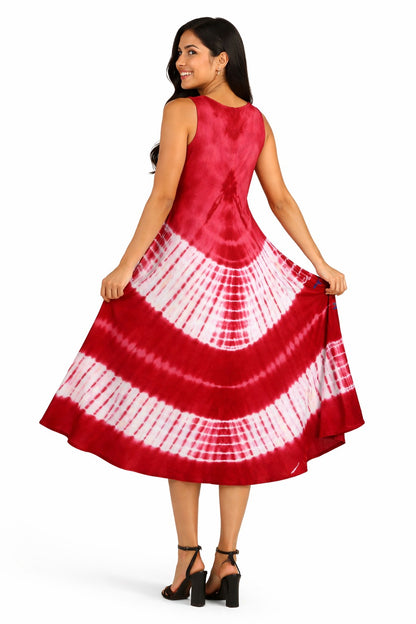 Zoya Multicolor Floral Print Red Dress