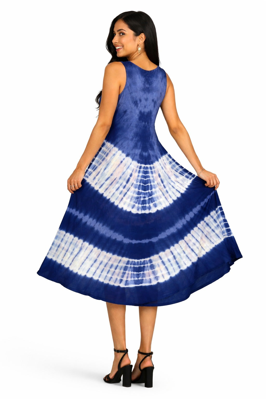 Zoya Multicolor Floral Print Blue Dress