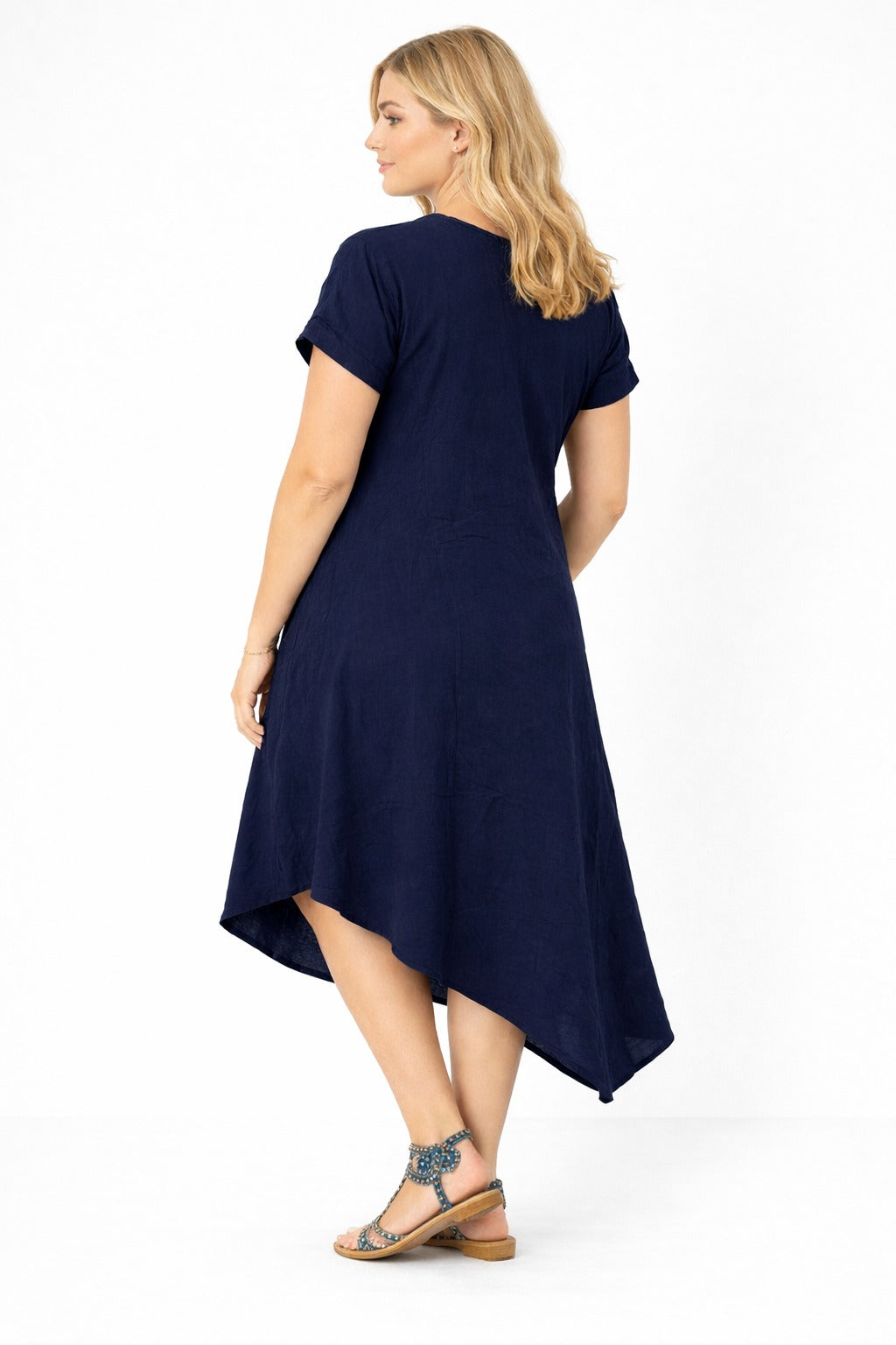 Vestido Saanvi Azul Estampado Bohemio