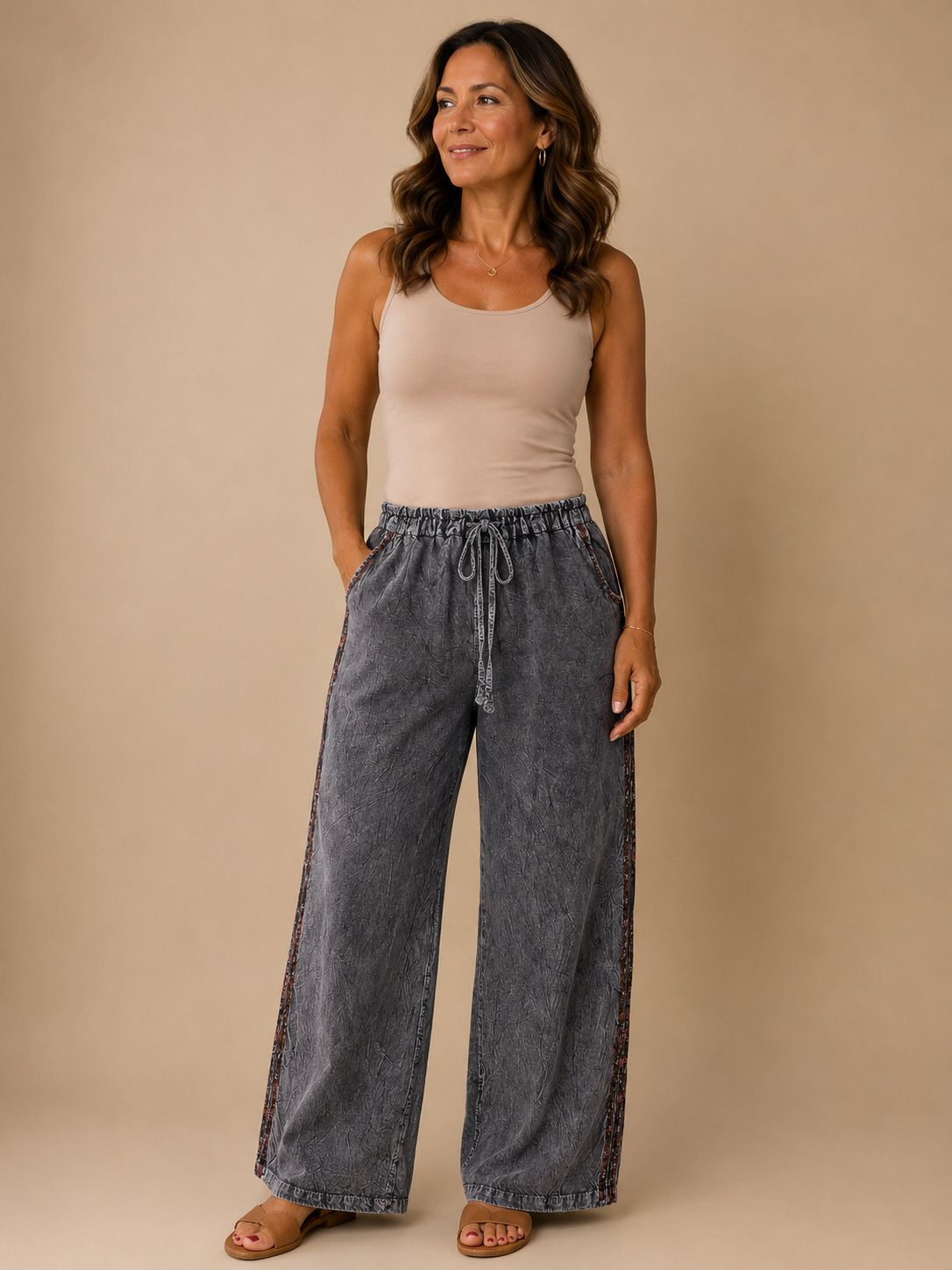 Pantalón Palazzo Gris