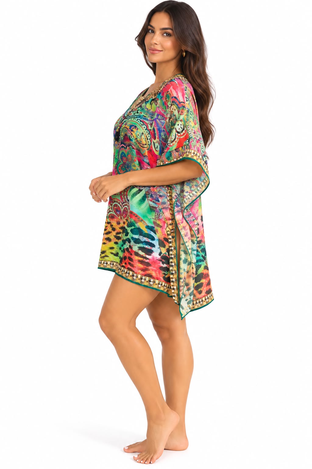 Vestido Corto de Dama con Estampado Digital