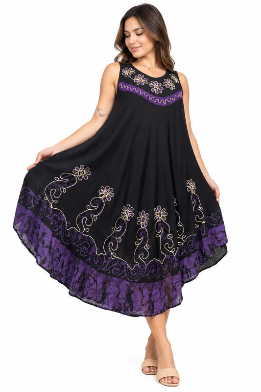 Vestido Estampado de Dama sin mangas