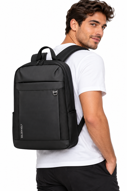 Bulto Mochila de Viaje Golden Wolf Negro 15,6''