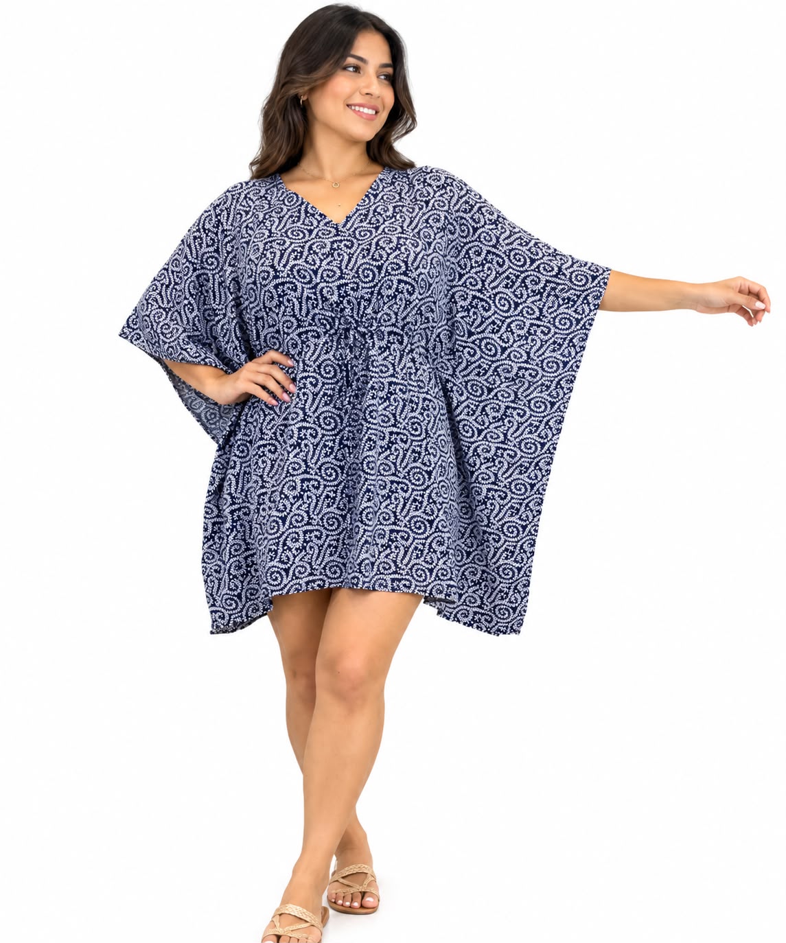Vestido Corto Estampado de Dama