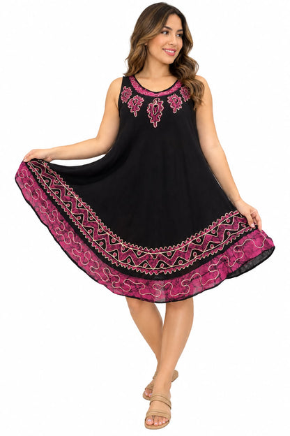 Vestido Estampado de Dama sin mangas