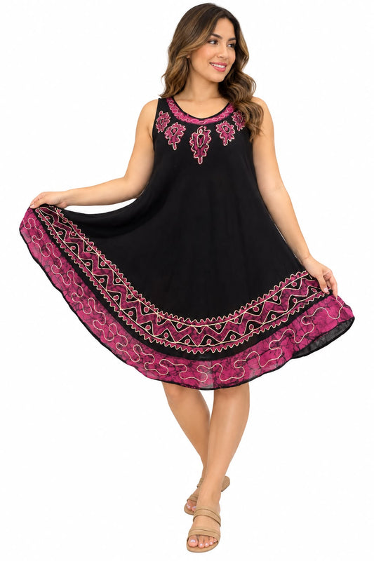 Vestido Estampado de Dama sin mangas