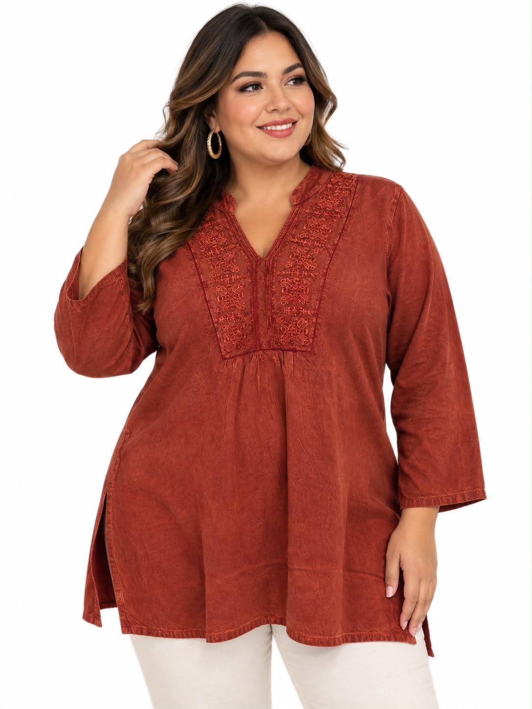 Blusa Terracota Noor PLUS