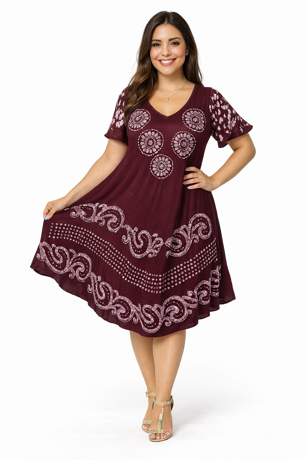 Ladies' Printed Sleeveless Robe BL340