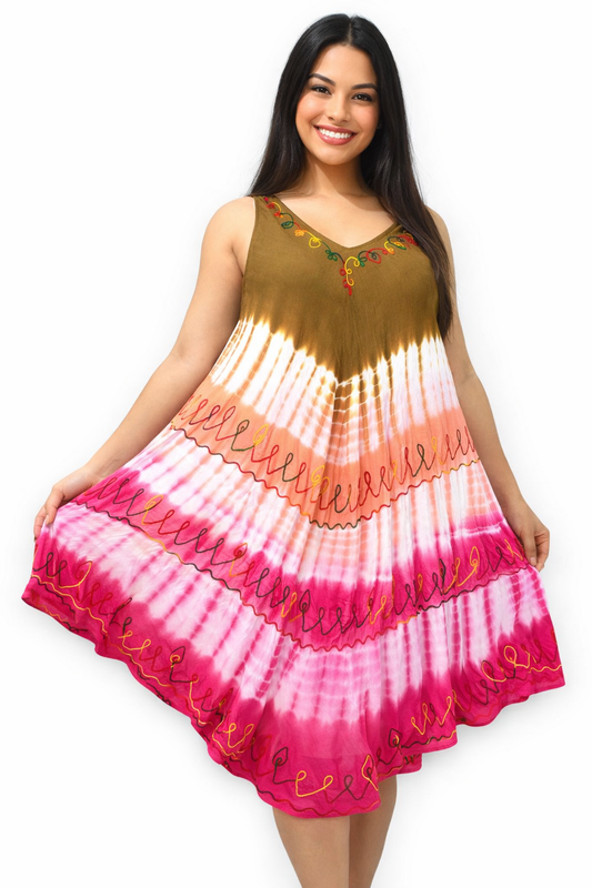 Multicolor sleeveless dress | One Size