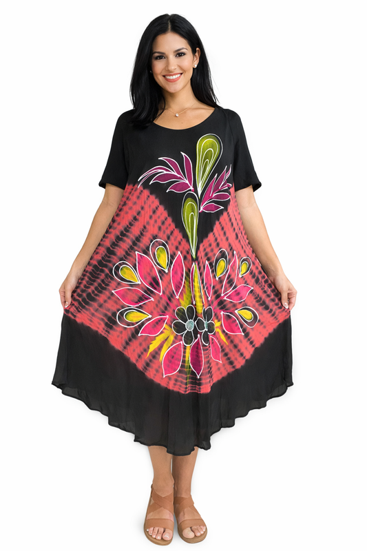 Women's Printed Dress with sleeves