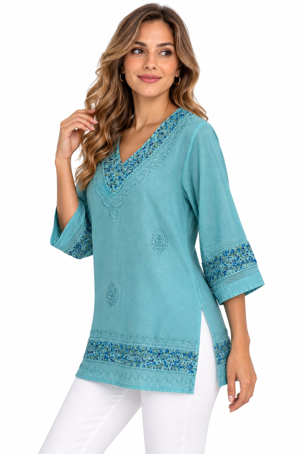 Blusa Aqua Kashmir