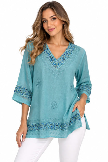 Blusa Aqua Kashmir