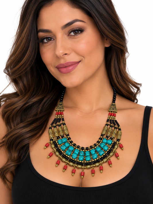 💎 Collar Bohemio Turquesa