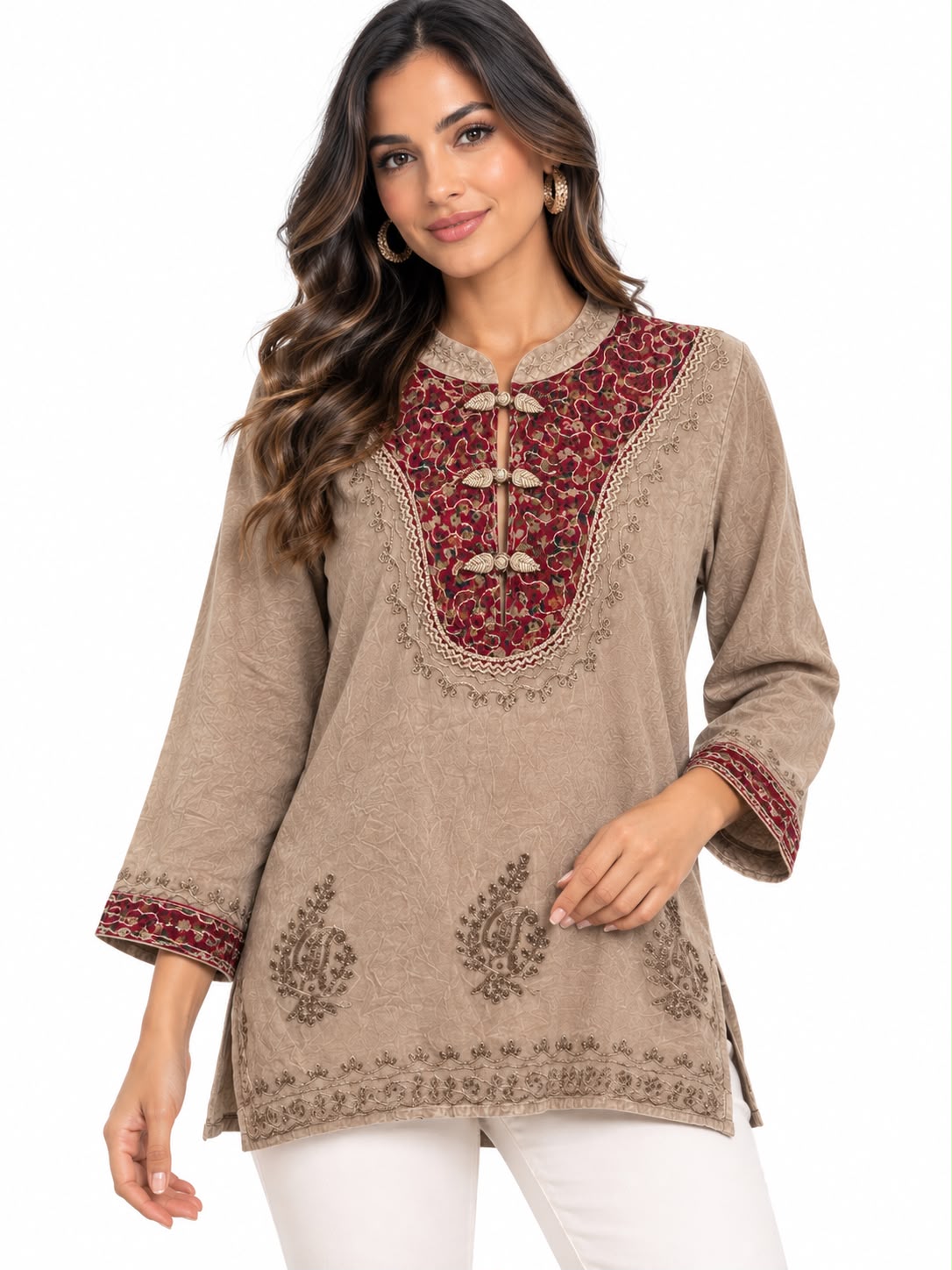 Blusa Mughal Rose