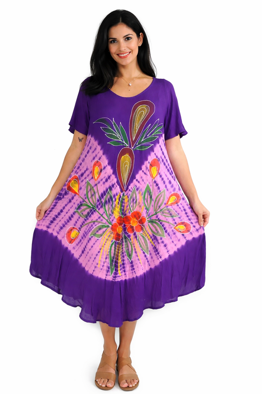 Women's Printed Dress with sleeves