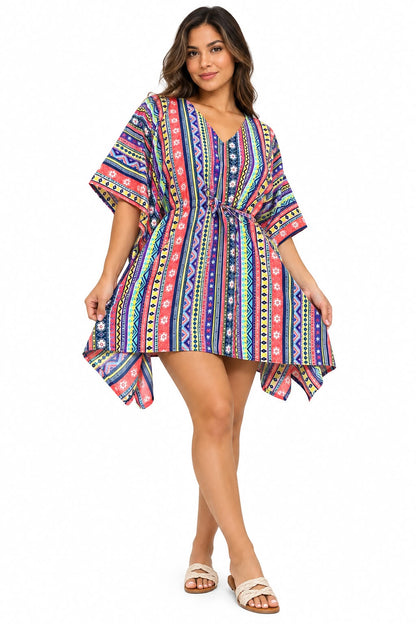 Vestido Corto Estampado de Dama
