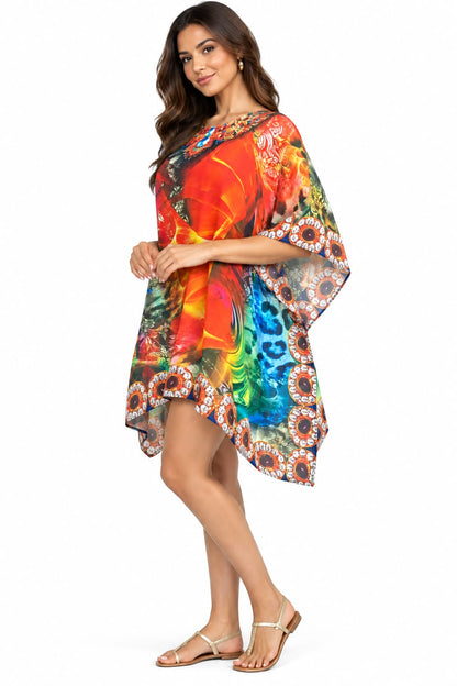 Vestido Corto de Dama con Estampado Digital