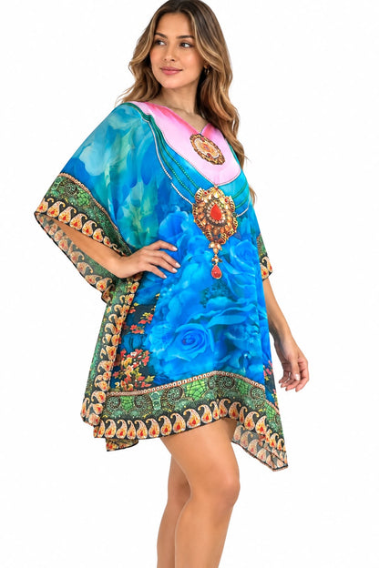 Vestido Corto de Dama con Estampado Digital