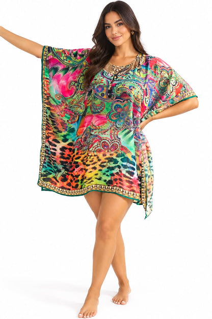 Vestido Corto de Dama con Estampado Digital