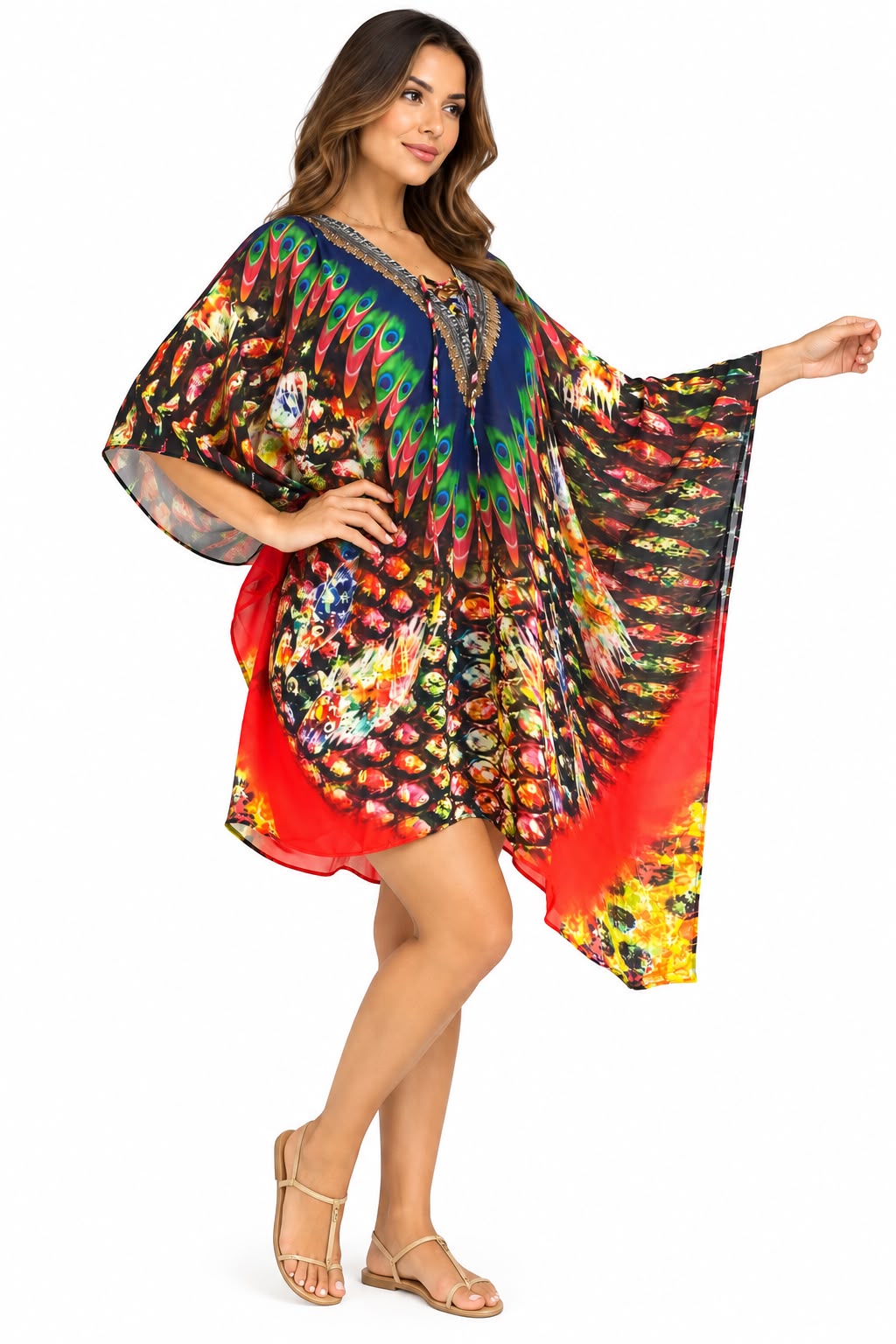 Vestido Corto de Dama con Estampado Digital
