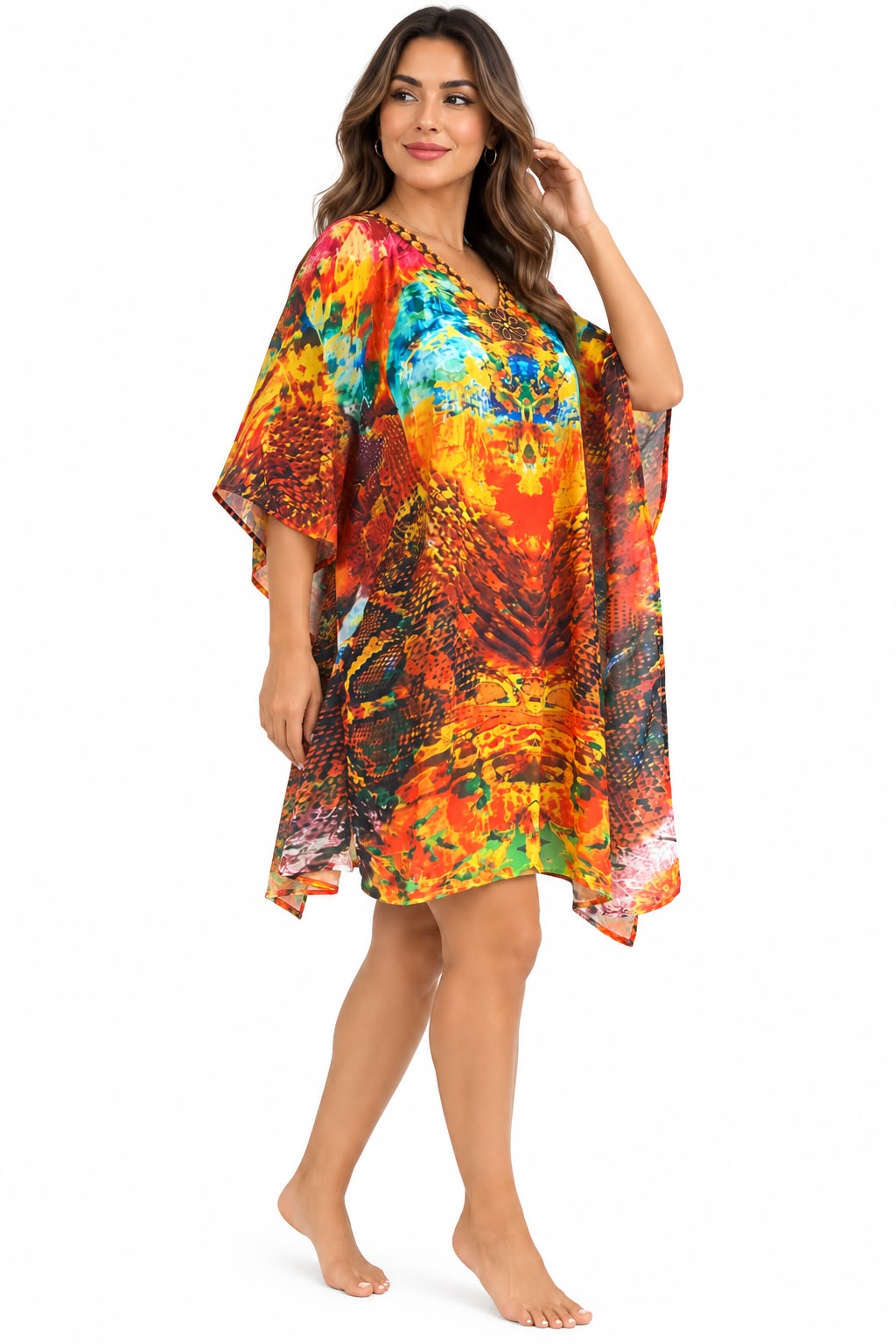 Vestido Corto de Dama con Estampado Digital