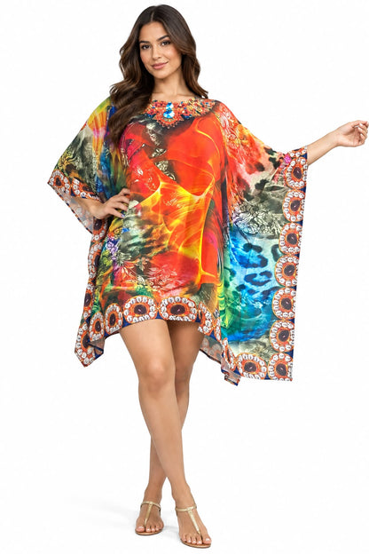 Vestido Corto de Dama con Estampado Digital